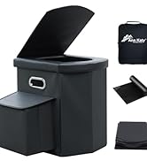 Ann Katy Upgrade XL Portable Toilet for Adults, Extra Large Portable Travel Floding Toilet, Campi...