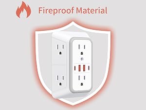 6 plug outlet adapter,outlet extenders,electric outlet extender