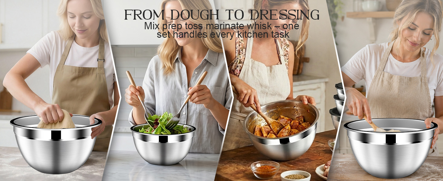stainless steel mixing bowls