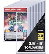 HYARUAT 3.5x5 Toploader - Semi-Rigid Plastic Sleeves, Clear Protectors for Transformer Characters...