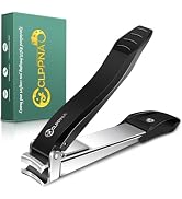 Nail Clippers for Men with Catcher, CLPPNA Heavy Duty Finger Nail Clippers Adult, Stainless Steel...