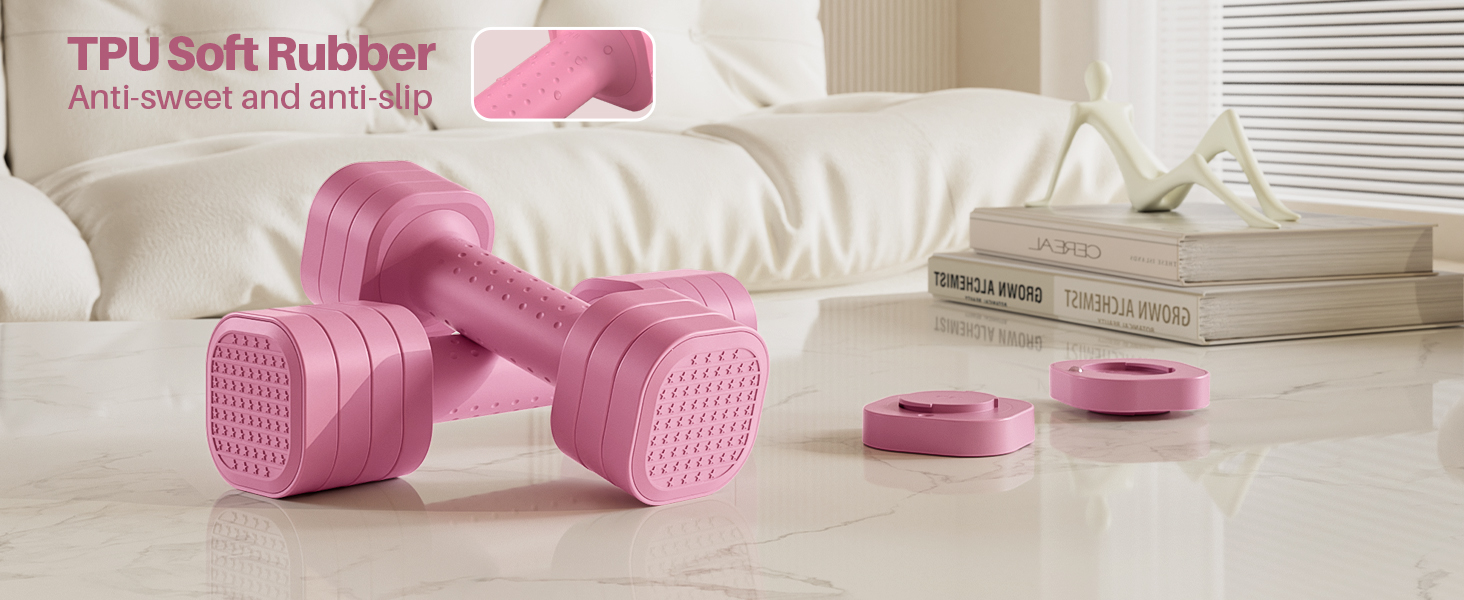 Adjustable Dumbbell Set of 2 Adjustable Weights Dumbbells Set Free Weights Dumbbells Set for Women