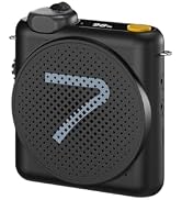 7RYMS WA2 Wireless Voice Amplifier for Teachers with Wireless lavalier Mic, Wireless Portable Amp...