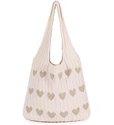 Sightor Crochet Tote Bag, Mesh Beach Bag Knit Summer Hobo Bag Vacation Boho Tote Bag for Women