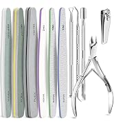 TsMADDTs Nail Care Tool Kit with Cuticle Trimmer, Cuticle Pusher, Nail Files and Buffers Blocks, ...