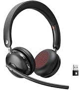 Dytole Wireless Headset with Mic for Work, Bluetooth 5.3 Headset with Noise Cancelling, Wireless ...