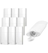 Sxminer 10 Pack 2.5 oz Empty Deodorant Containers 75ml White Oval Twist-Up Refillable Tubes Botto...