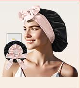 ZIMASILK 100% Mulberry Silk Bonnet for Sleeping Women Double-Layered Breathable Hair Wrap with Si...