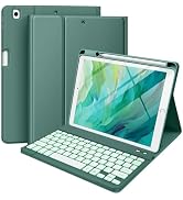 Hamile iPad 9th Generation Case with Keyboard 10.2 Inch - Backlit Wireless Detachable Folio Keybo...
