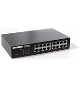Intellinet 16-Port Gigabit Ethernet Switch – High-Speed Network Performance, Rackmount Brackets I...