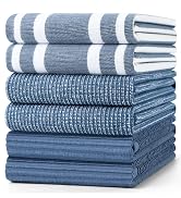 Homaxy Premium Kitchen Towels(18”x 28”, 6 Pack), Large Cotton 380 GSM Kitchen Hand Towels, Soft a...