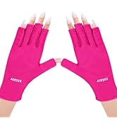 AIRSEE UV Gloves for Nail Lamp,Professional UPF50+ UV Protection Gloves for Manicures Nail Art,Fi...
