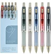 SUIN Gel Pens, Premium 0.7mm Black Ink, Retractable Rolling-Ball Gel-Pens, Refillable Medium Fine...