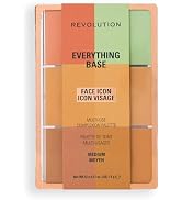 Revolution Everything Base Face Icon Complexion Palette, Multi-Use Cream Contour, Concealer, Corr...