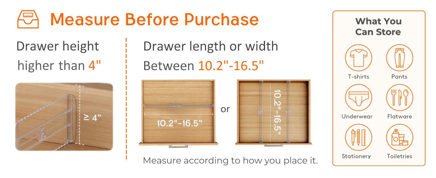 Drawer Dividers for Clothes