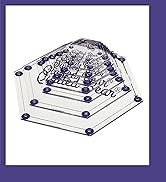 Technical diagram showing hexagonal pattern design with purple dots or nodes connected by lines, displayed across multiple views or iterations.