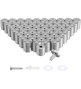 50-Pack Standoff Screws (1 in. Dia x 1 in. L), Stainless Steel Standoff Mounting Hardware for Acr...