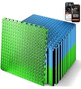 Thick Puzzle Exercise Mat, 50 Pcs EVA Foam Interlocking Tiles Protective Flooring for Gym Equipme...