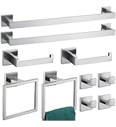 10-Pieces Bathroom Hardware Set Brushed Nickel Bathroom Accessories Set SUS304 Towel Bar Set Incl...