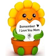 Birthday Christmas Stocking Gifts for Mom Mother, Sunflower Decor for Home Desk Hand-Painted Resi...
