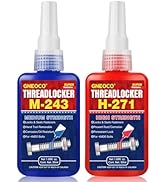 GNEOCO ThreadLocker, Thread Lock Low Strength Lock Tight for Nuts, Bolts, Fasteners and Metals, A...