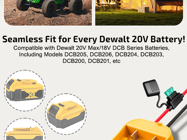 Dewalt 20V Battery Adapter for Power Wheels Drill Battery Adapter Converter Upgrade Conversion Kit