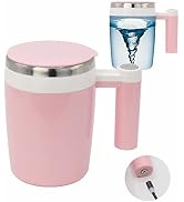 daasigwaa Rechargeable Self Stirring Mug - Magnetic Electric Auto Mixing Stainless Steel Cup for ...