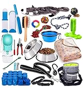 Lobeve Puppy Supplies Starter Kit - 39-Piece Set of Puppy Essentials and Dog Stuff. Includes Dog ...