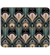 Qykwz Art Deco Floral Mouse Pad 9.5x7.9 Inch, Dark Academia Gothic Office Supplies, 1920s Maximal...