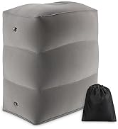 Inflatable Travel Foot Rest Pillow | Kids Airplane Bed | Adjustable Height Leg Pillow | Make a Fl...