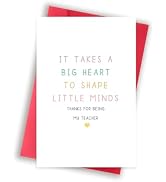 MOROLURU Teacher Appreciation Card Gifts, Funny Thank You Card for Teacher from School Kids Stude...