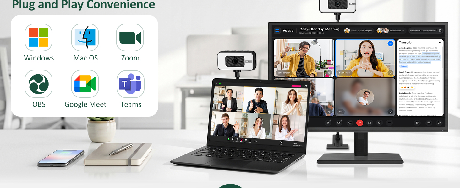 pc camera with light