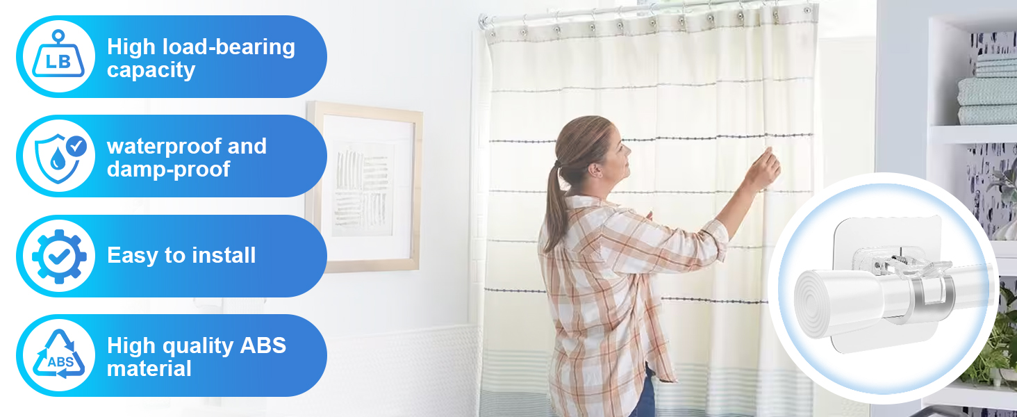 Self Adhesive Curtain Rod Brackets
