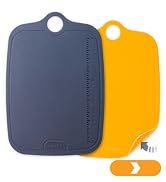 Deiss LUX Durable TPU Cutting Boards for Kitchen, Set of 2, Double-Sided Non-Slip Chopping Board