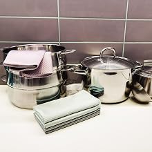 cleaning & polishing stainless steel appliances sparking and shiny