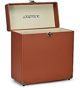 LOOPTONE Retro Vinyl Record Storage Carrying Case, Holds 30 Albums,Perfect for your Treasured 33,...
