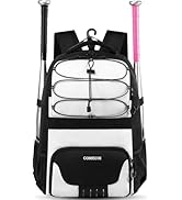 COMECOI Softball Bag, Lightweight Baseball Backpack with Shoes Compartment, Baseball Bat Bags wit...