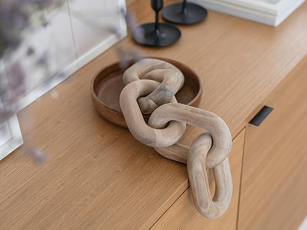 Peakoly acacia chain in wood tray