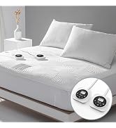 Queen Size Electric Heated Mattress Pad - Bed Warmer with Memory & Preheat Functions, 12 Heat Set...