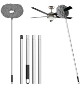 Eunice Ceiling Fan Duster with Extension Pole, Adjustable and Removable Fan Cleaner Blade for Hig...