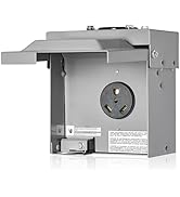 SURAIELEC 30 Amp RV Outlet Box, Enclosed Lockable Electrical Outlet Box for RV/EV Receptacle NEMA...