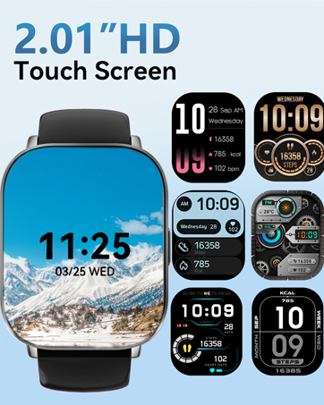 Large-screen smartwatch with over 100 built-in watch faces and customizable watch faces