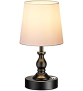 PARTPHONER Mini Cordless LED Table Lamp, 5200mAh Rechargeable Battery Operated Lamp, 3-Level Brig...