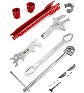 6 Pcs Multifunctional Sink Wrench & Basin Wrench Set, Plumbing Tools for Faucet Installation, Bas...