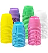 LA MIERE 100Pcs Plastic Disposable Dental dappen Dish with Bendable Hinge Wide Base Makes Dish St...