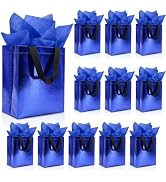 Flasunire Gift Bags with Handles Iridescent Holographic - 8x4x10 Inch 12 Pcs Iridescent Gift Bags...