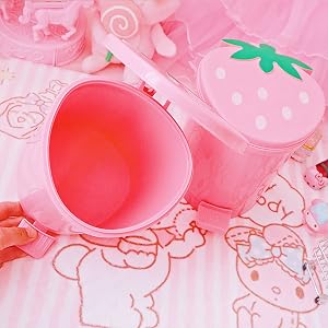 Cute Strawberry Desk Trash Can