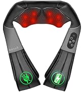 Nekteck Cordless Shiatsu Neck and Back Massager with Soothing Heat, Electric Deep Tissue 3D Knead...
