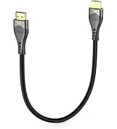 Short HDMI Cable 1.2FT 10K 8K, Small HDMI 2.1 Braided Cable 1.2 Foot | 48Gbps Ultra High Speed HD...