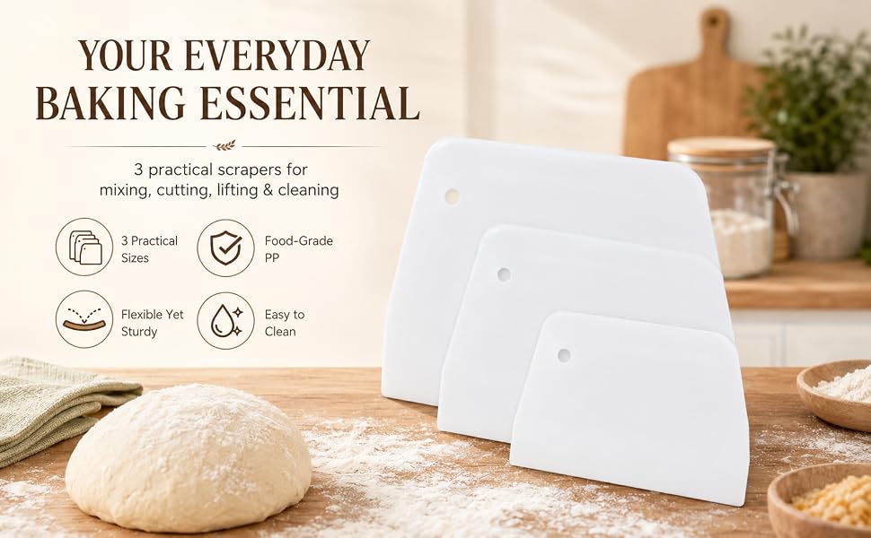 Food Grade Trapezoidal Bread Scraper Bowl Scraper Set